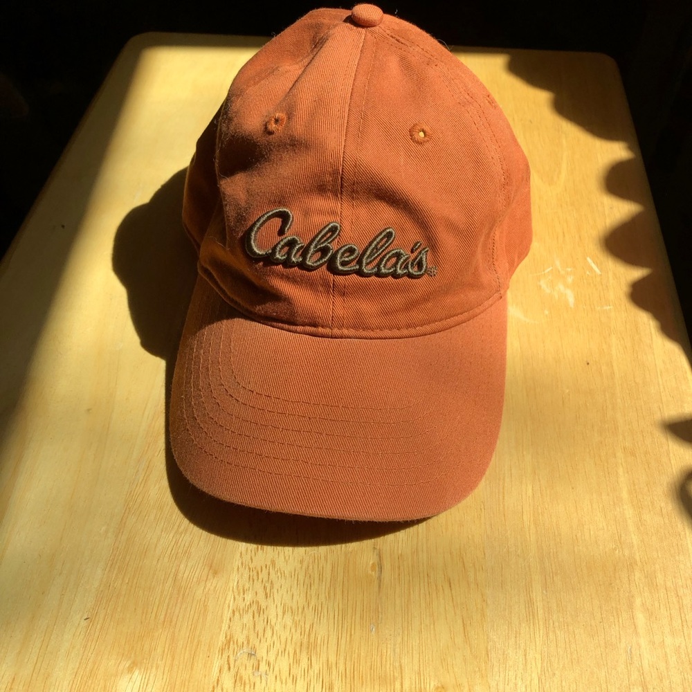 Cabela's Burnt Orange Baseball Hat One Size Adjustable